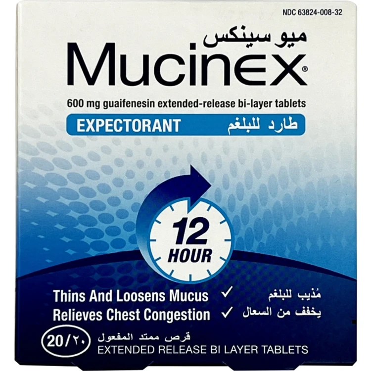 Mucinex 600 mg. Tab 20's