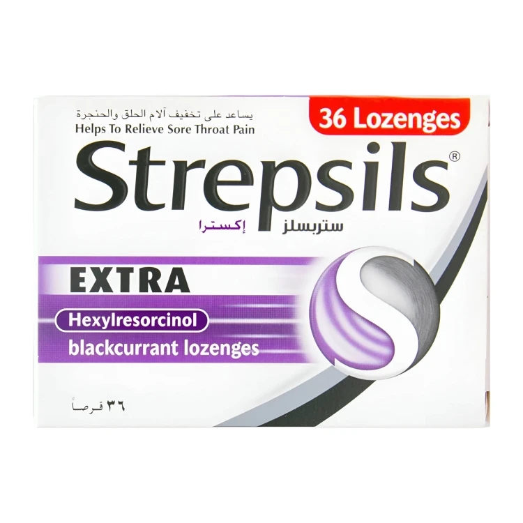 Strepsils Extra Blackcurrant Lozenges 36'S