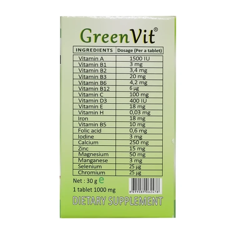 GreenVit Multivitamin Tablet 30"S