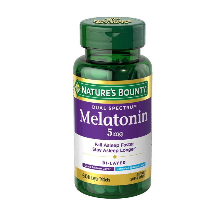 Nature's Bounty Dual Bi-Layer Melatonin 5 Mg Tabs 60'S