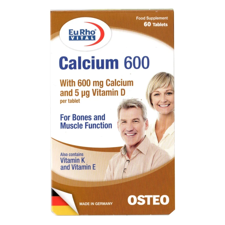 EuRho- Vital Calcium 600mg 60's