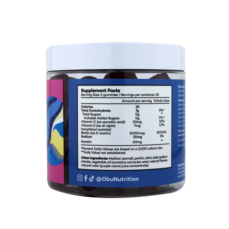 OBU Hair, Skin & Nails Gummies 60's