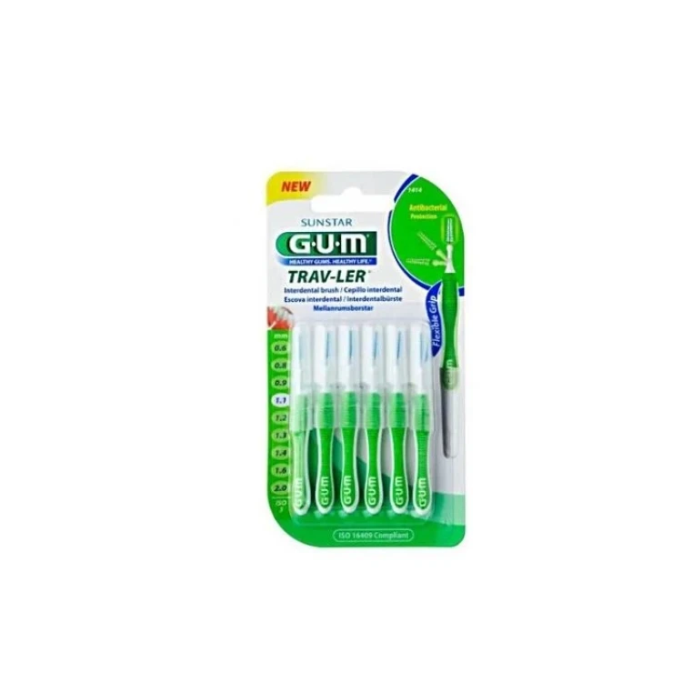 Butler Gum Traveller Interdental Brush 1.1mm 6's 1414