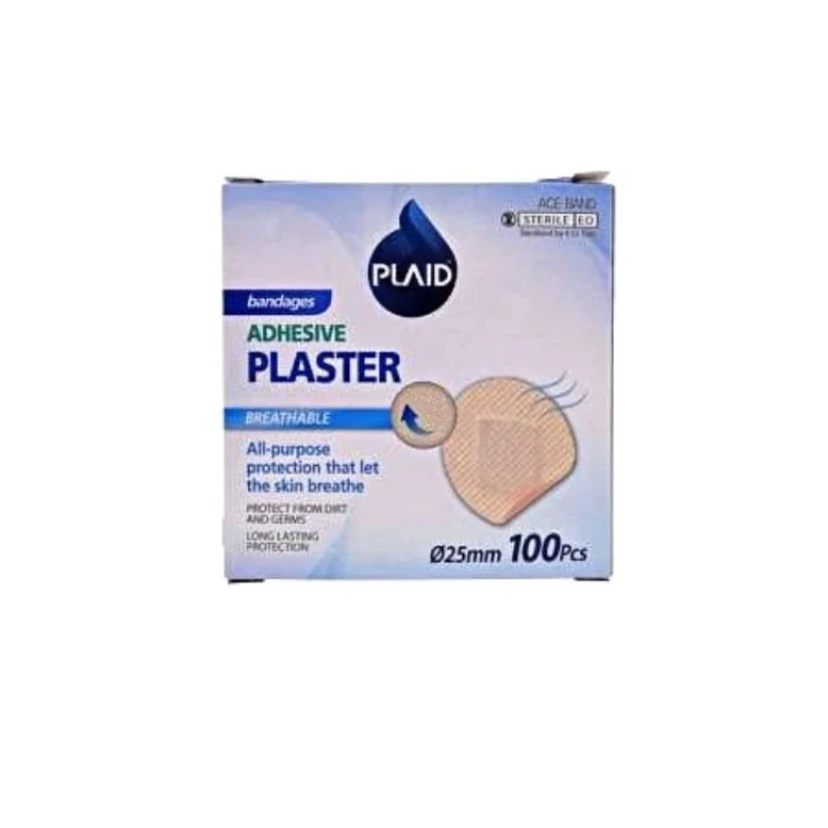 Plaid  Circular Bandages PVC 25mm 100pcs