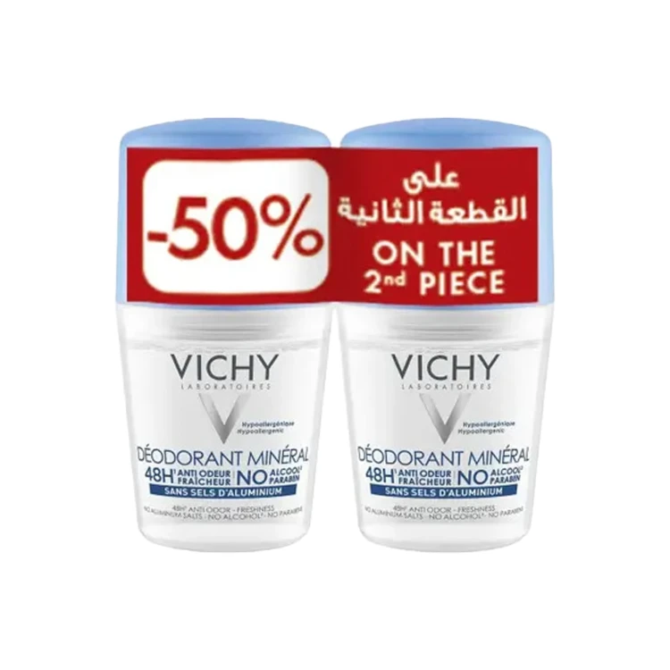 فيشي مزيل عرق مينيرال 50 مل عرض 1 و 50% على القطعة الثانية 