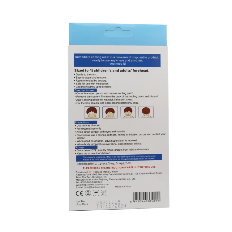 Fever Cooling patch 8'pc