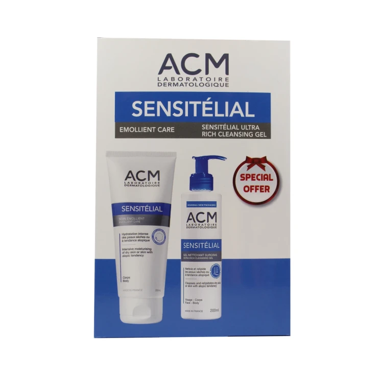 ACM Sensitelial set 24(Sensitelial  Ultra Rich Cleansing Gel  Emollient care)