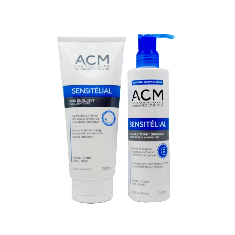 ACM Sensitelial set 24(Sensitelial  Ultra Rich Cleansing Gel  Emollient care)