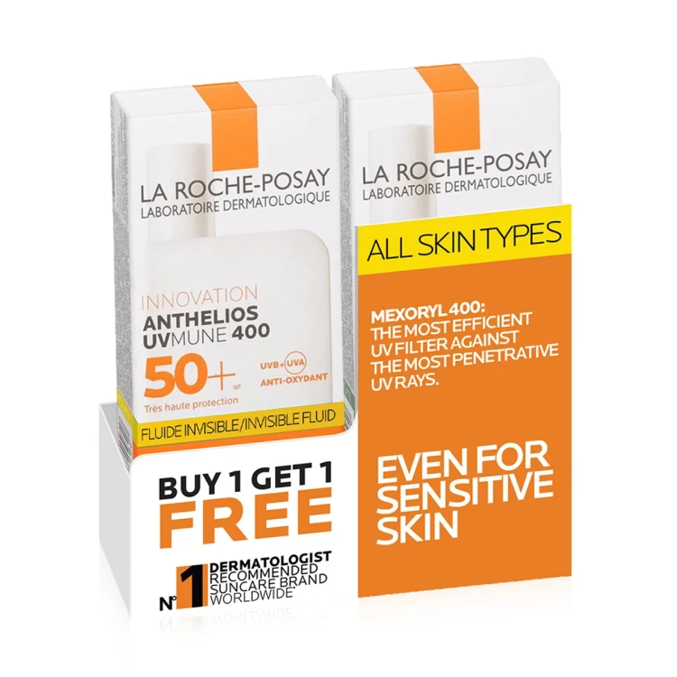 LA Roche Anthelios SPF 50 UVMUNE 400 FLUID INVISIBLE OFFER 1+1