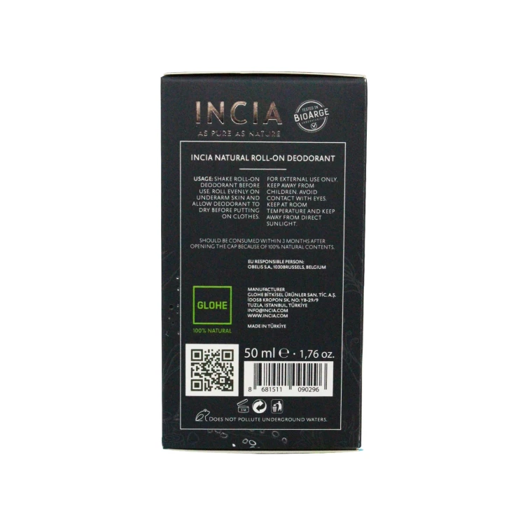 INCIA Natural Roll-on Deodorant For Men 50ML