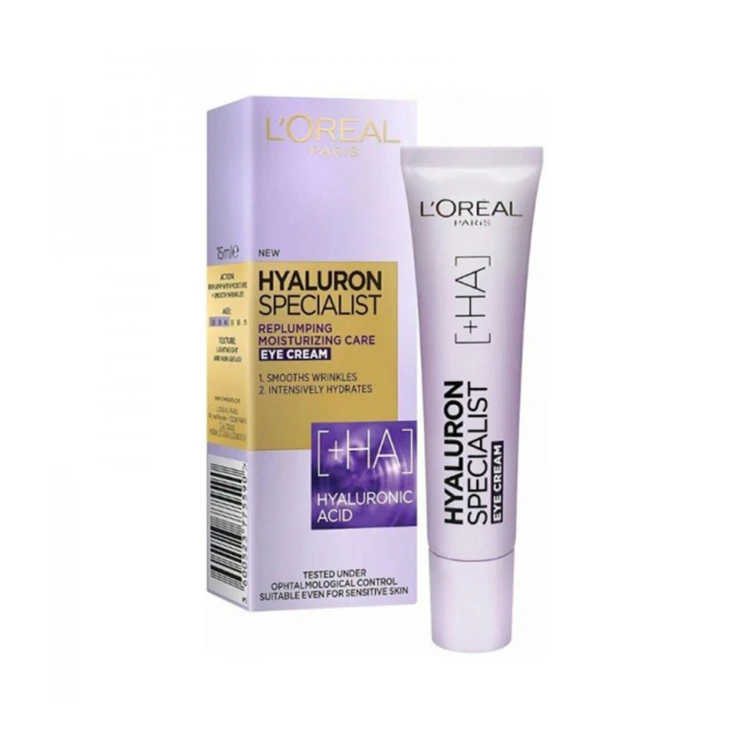 Loreal Hyaluron EXPORT Replumping Moisturzing care EYE Cream 15ML