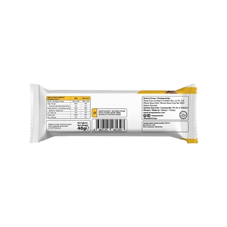 WASPCO COOKIE FLAVOR PROTEIN BAR 40GM