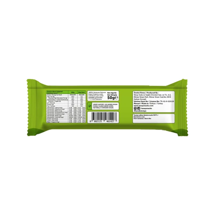 WASPCO PISTACHIO PROTEIN BAR 50GM