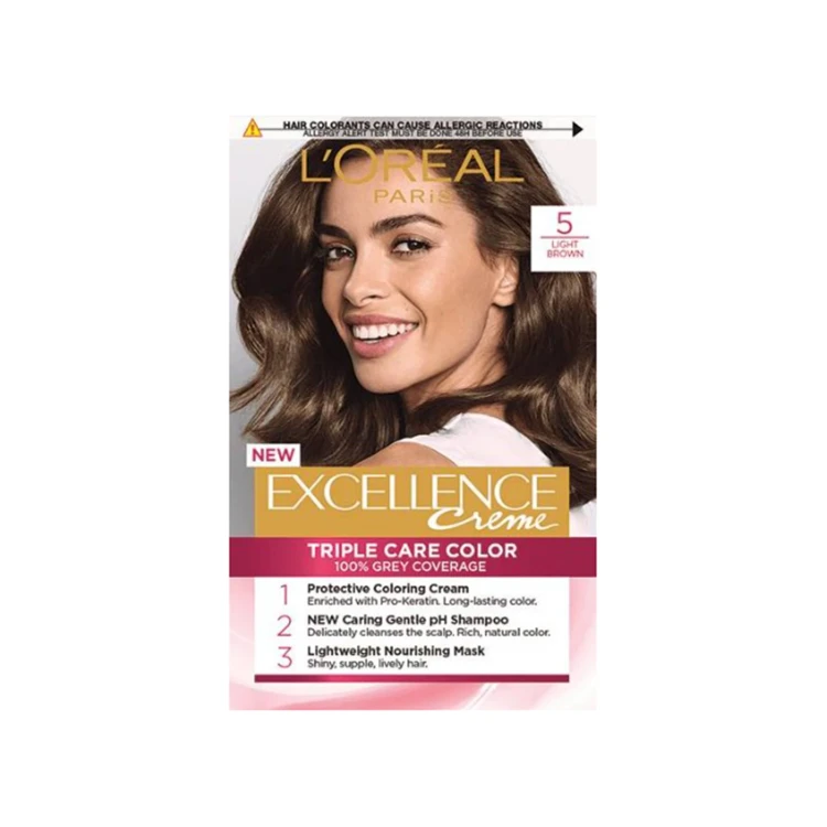 Loreal Excellence Cream Triple Care Colour NO'5 Light Brown