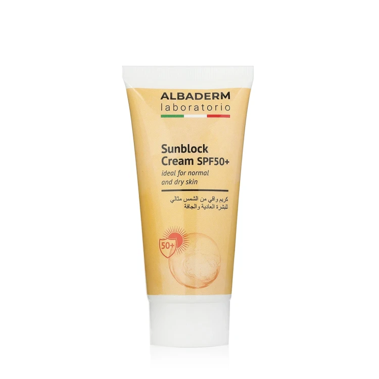 ALBADERM Sunblock SPF 50 Cream ideal For Normal And Dry Skin 50ML