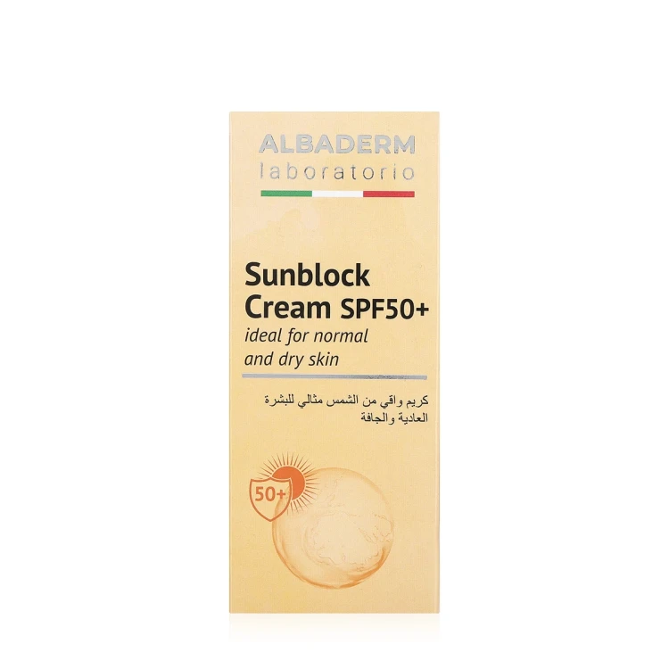 ALBADERM Sunblock SPF 50 Cream ideal For Normal And Dry Skin 50ML