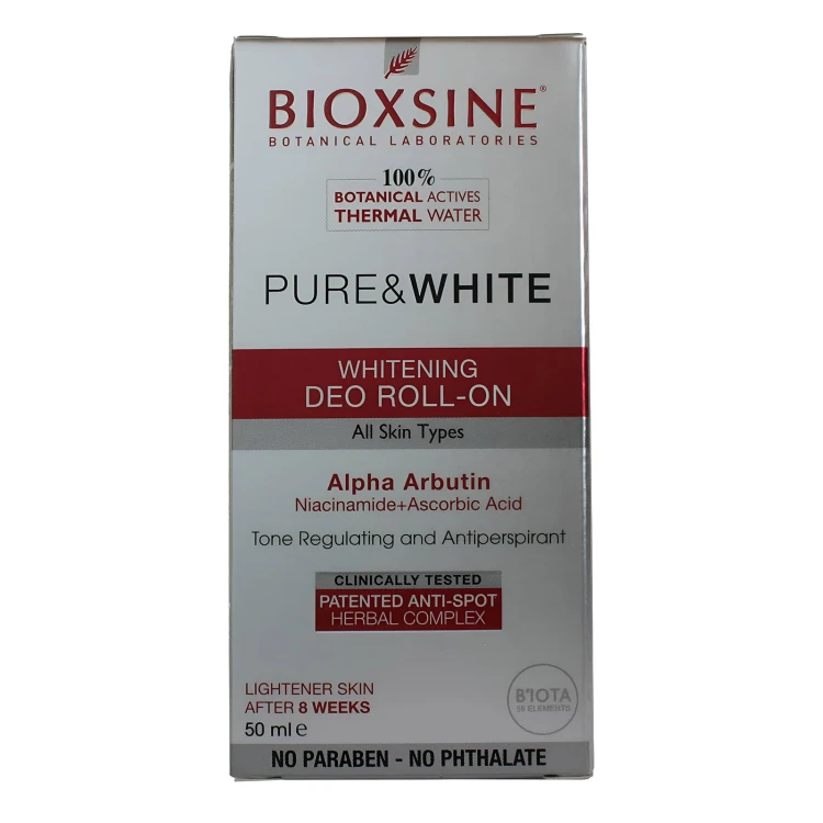 BIOXSINE PURE & WHITE DEO ROLL ON 50ML