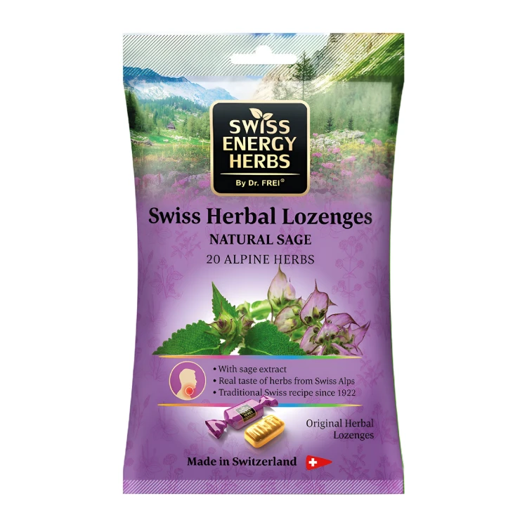 SWISS HERBAL LOZENGES Natural Sage 13'S 55GM