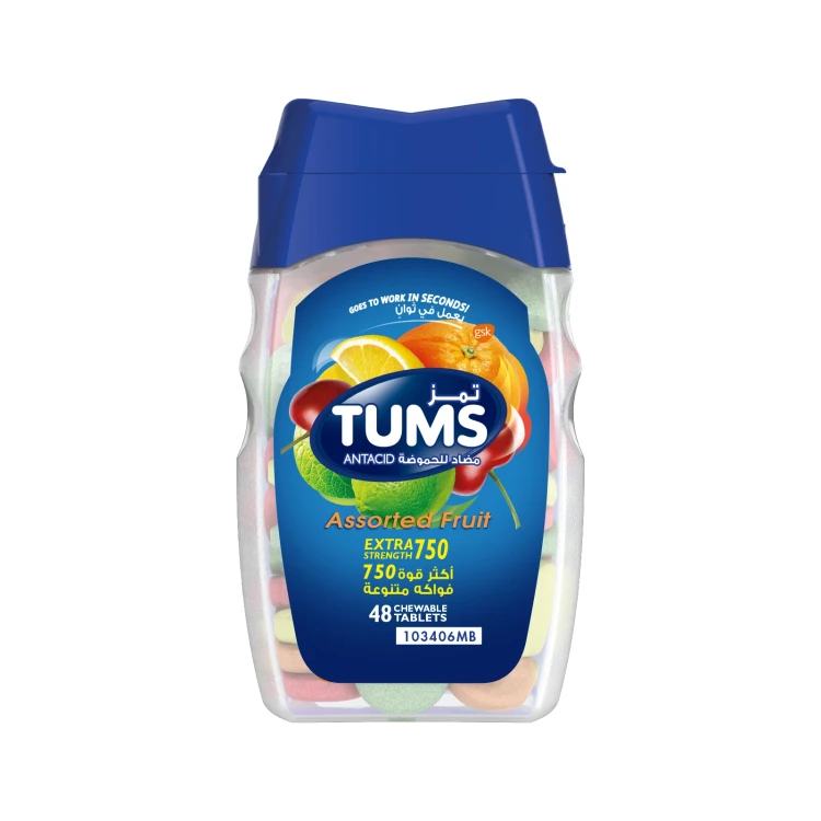 Tums Antacid Extra Strength 750 48'S Chewable Tablets