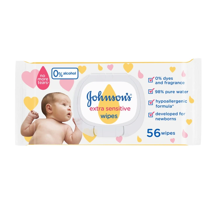 Johnson Baby Extra Sensitive Wipes 56'S