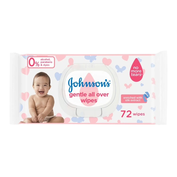 Johnson Baby Gentle All OVER Wipes 72's