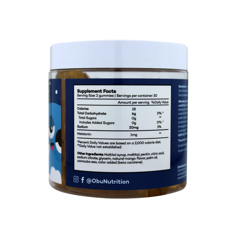 او بي يو حلاو للنوم للأطفال بنكهة المانجو 60 قطعة