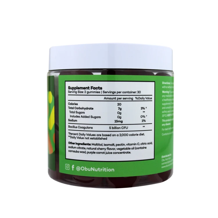 او بي يو حلاو البروبيوتك بنكهة الكرز 60 قطعة