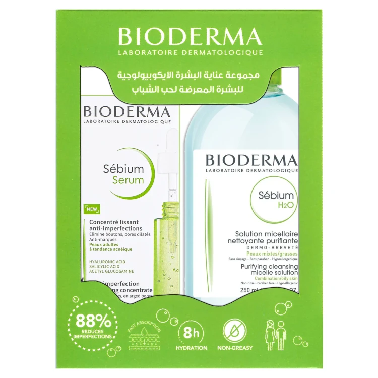 BIODERMA Sebium H2O 250ML + Sebium Serum 30ML OFFER