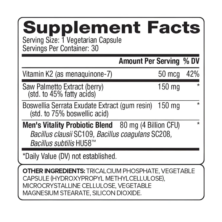 ProBioGen Men’s Vitality Spore Probiotic 30's Capsules