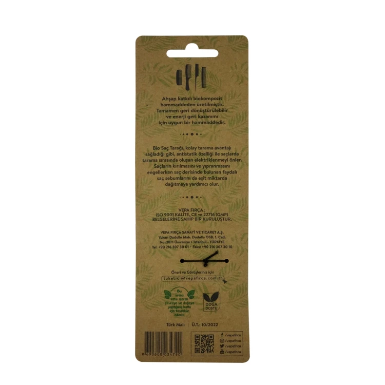 Vepa Bio Soft WOOD Based Hair Comb - 990