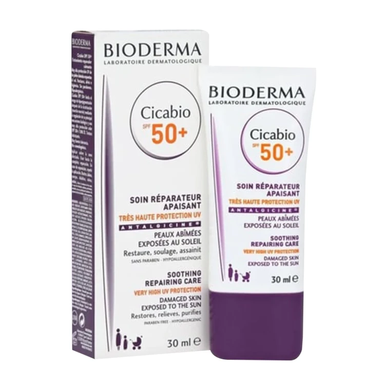 بيوديرما سيكابيو كريم للبشرة المتهيجة والمتضررة بعامل حماية 50+  30 مل