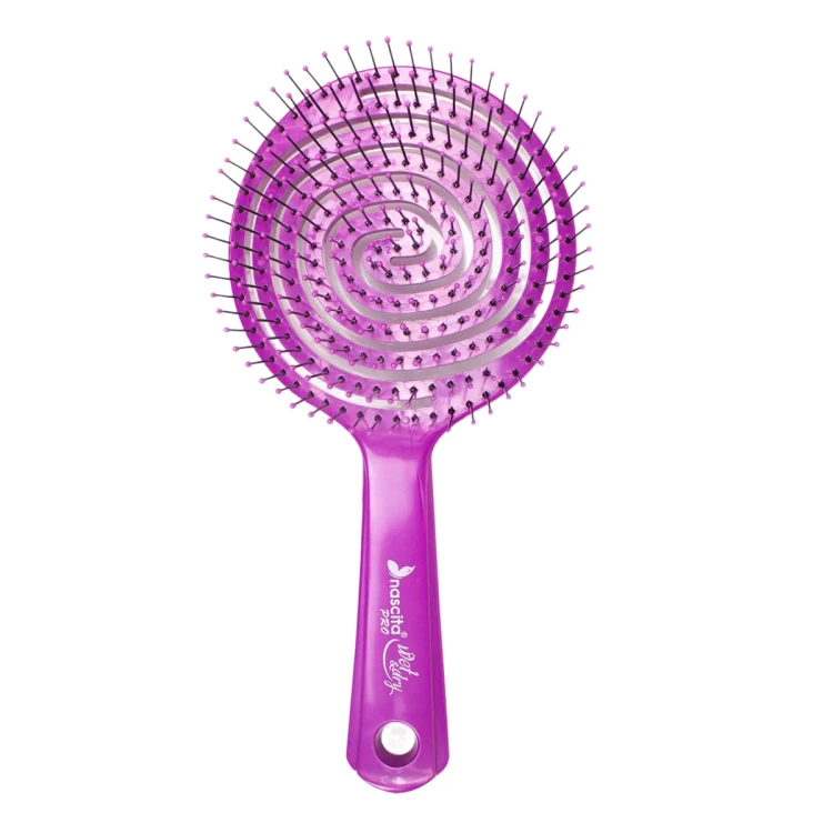 NASCITA PROMAX 3D ROUND HAIRBRUSH LARGE PURPLE 0018