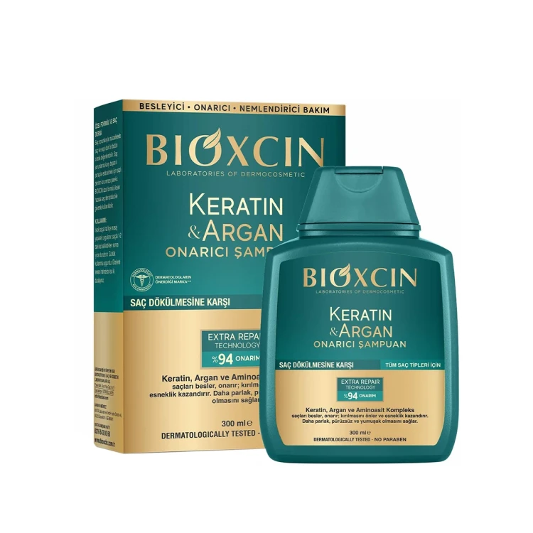 BIOXCIN Keratin & Argan Repairing Shampoo 300ML