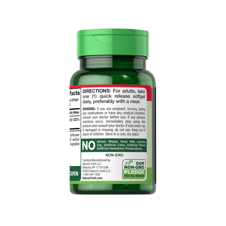 NATURE'S TRUTH Vitamin D3 5000Iu 130 Softgels