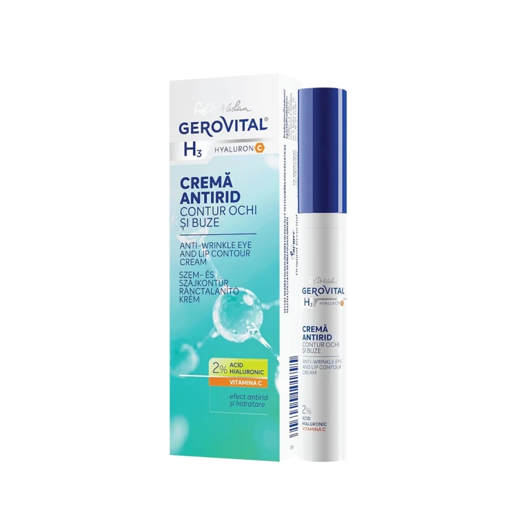 GEROVITAL HYALURON ANTI WRINKLE EYE AND LIP CONTOUR Cream 15ML