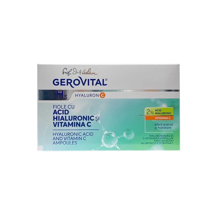 GEROVITAL HYALURONIC Acid AND VIT C AMPOULES 10*2 ML