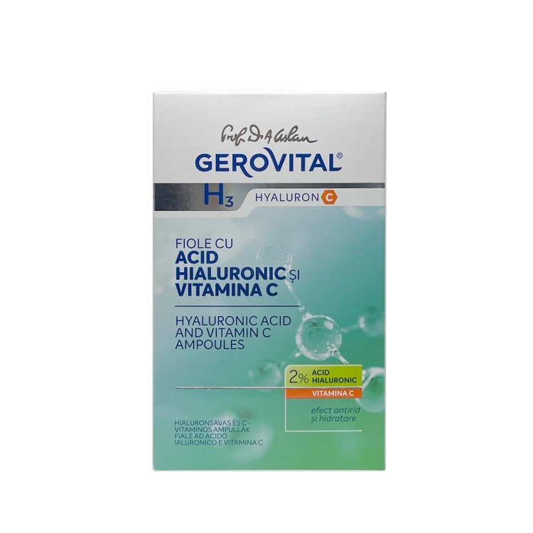 GEROVITAL HYALURONIC Acid AND VIT C AMPOULES 10*2 ML