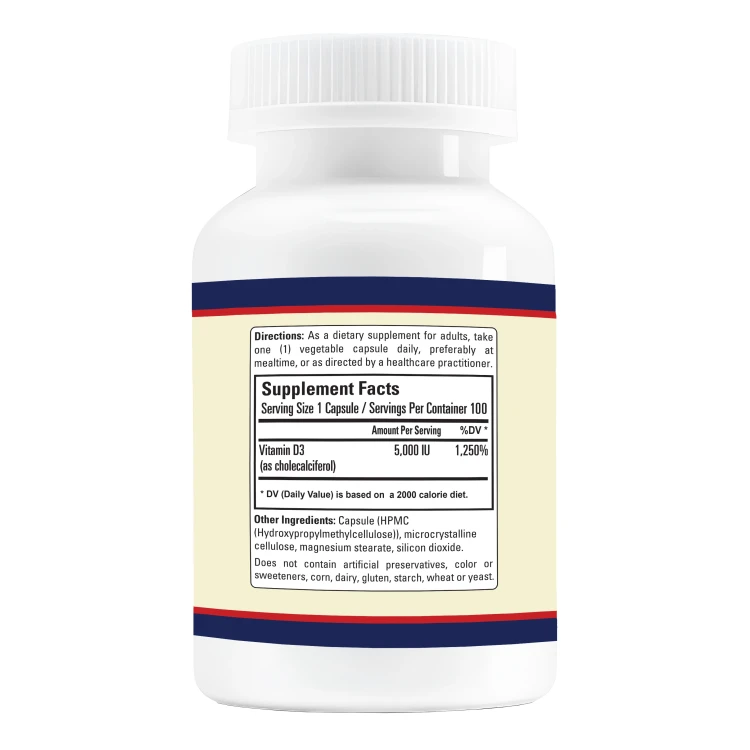 MediTech Vitamin D3 5000iu 100 Veggie Capsules