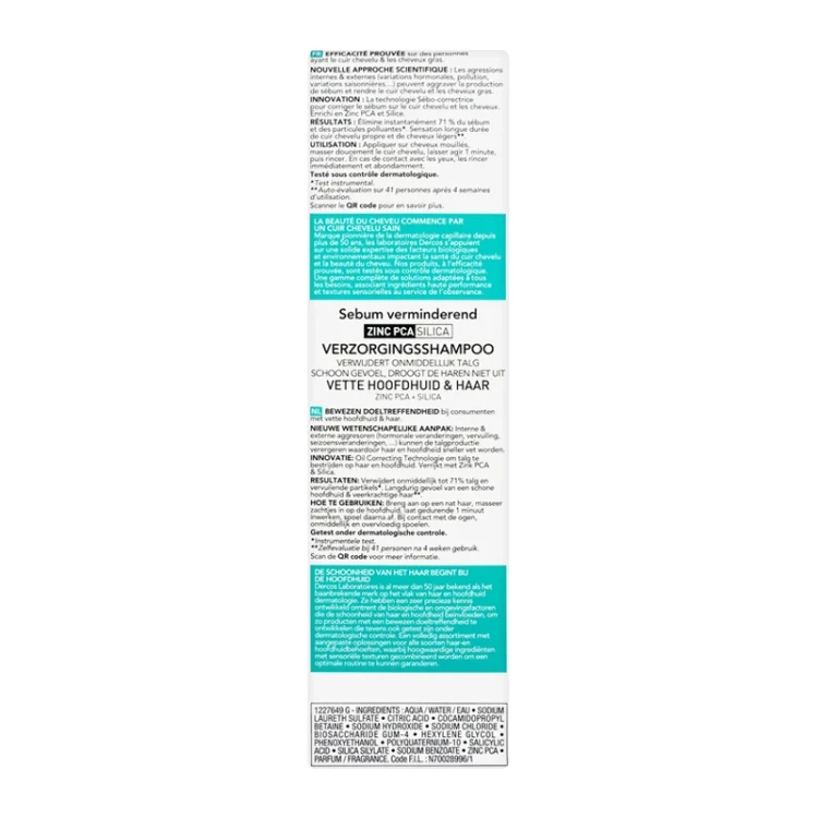 Vichy Dercos Oil Control Shampoo 200ML