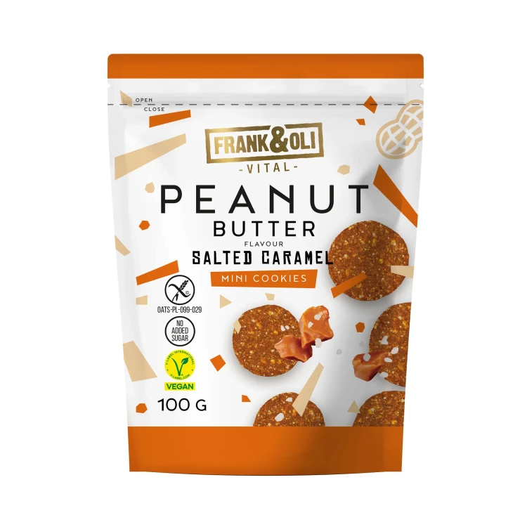 FRANK&OLI Peanut Butter Salted Caramel MINI COOKLIES 100G