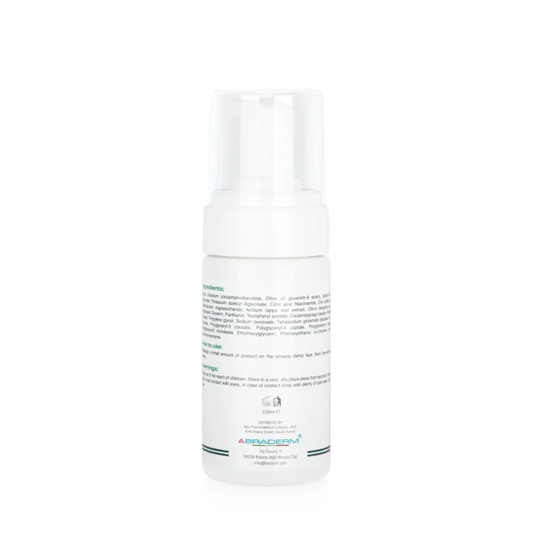 BRADERM KURAC mousse face detergente 100ml