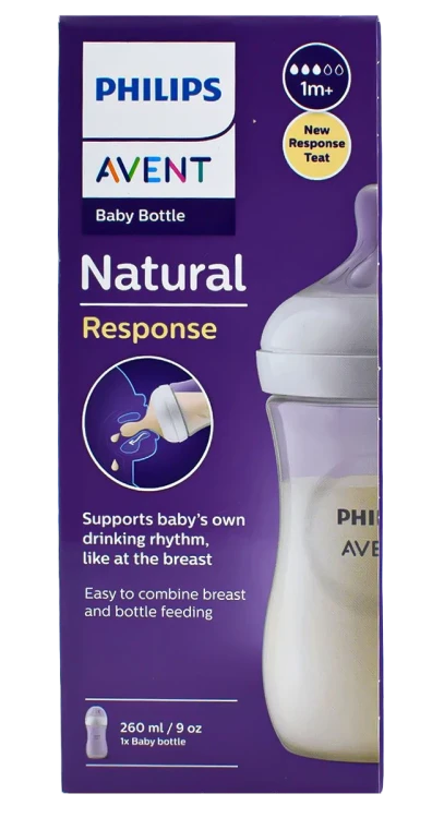 Philips Avent Natural Response Plastic Bottle (1m+) 260ml SCY903/01