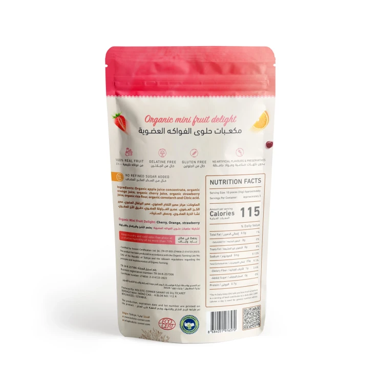 Organic mini fruit delight 100g