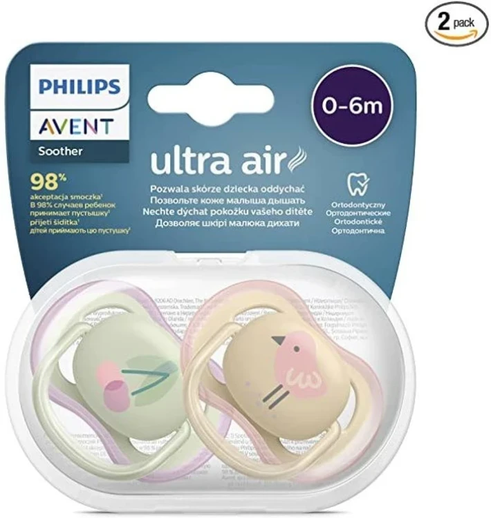 Philips Avent ultra air BOY pacifier (0-6 m) 2Pcs SCF085/58