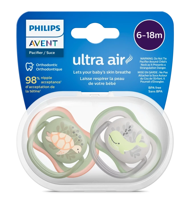 Philips Avent ultra air BOY pacifier (6-18m) 2Pcs SCF085/60