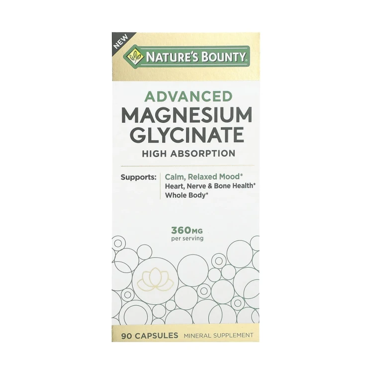 Nature's Bounty Advanced Magnesium Glycinate 360MG 90 Capsules