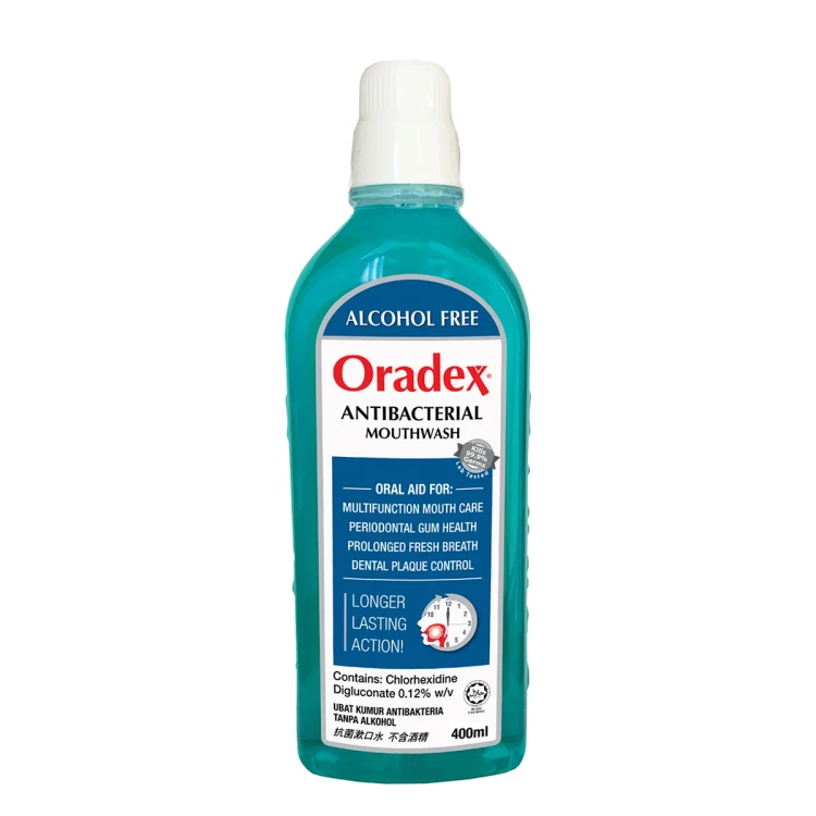 Oradex ANTIBACTERIAL Mouthwash Chlorhexidine 0.12% 400ML