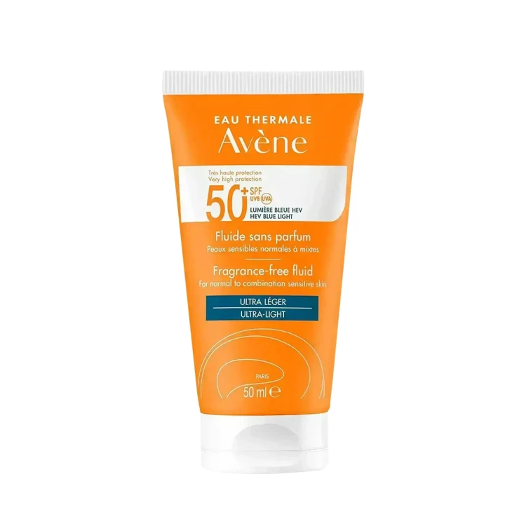 أفين فلويد واقي شمس SPF50+ خفيف جداً بدون عطر – 50 مل