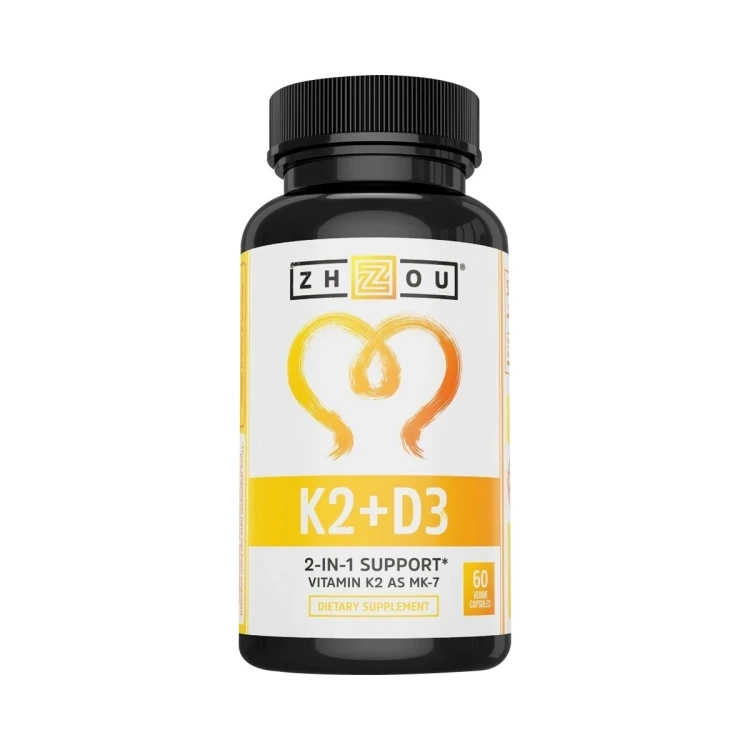 ZHOU D3 + K2 Veggie Capsules 60 Caps