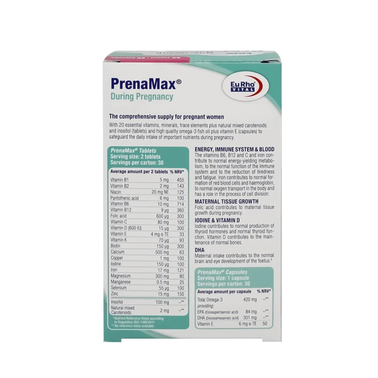 EuRho VITAL PrenaMax 60 Tabs + 30 Caps